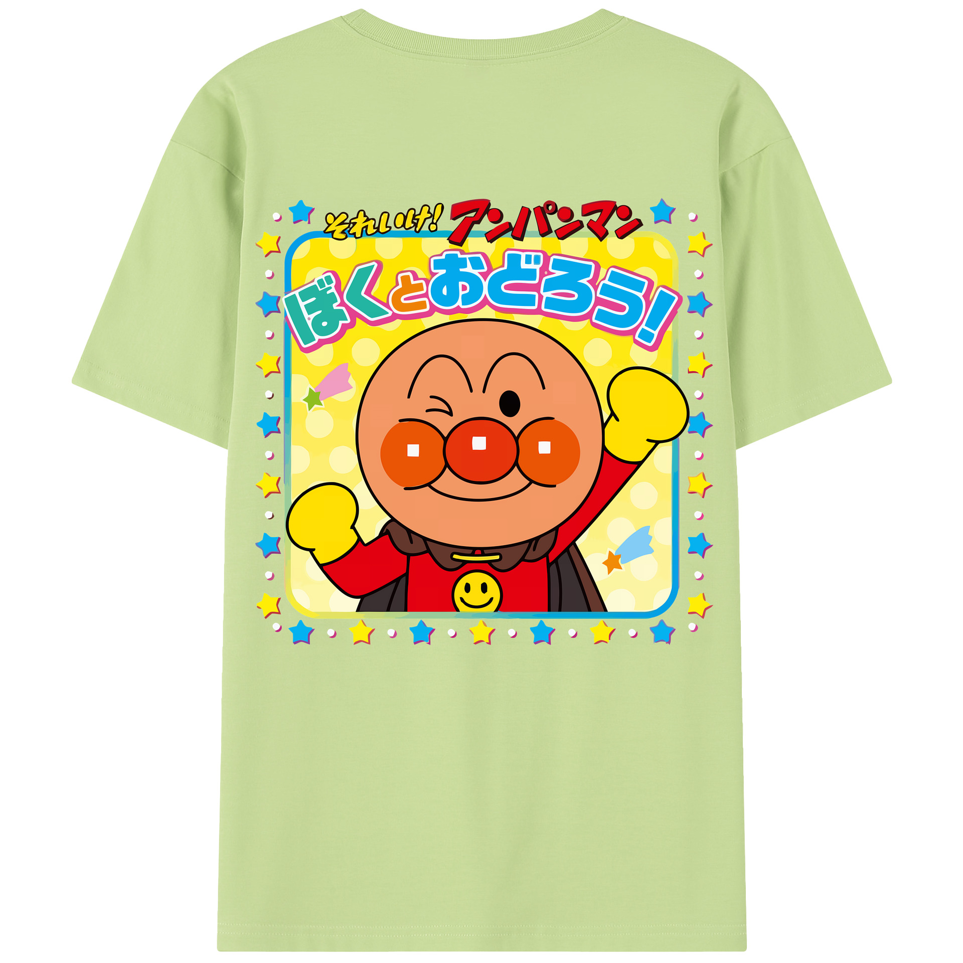 （画像用） アンパンマン Anpanman 綿100％半袖Tシャツ（背面プリント）